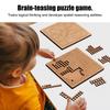Challenging Wooden Geometry Jigsaw Puzzle for Adults and Teens, Brain Teaser Logic Game Art Toy Gifts for Men, Women, Family