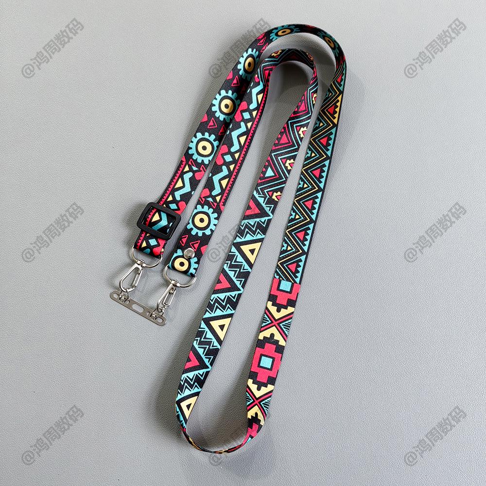 Künstlerisches Ethnisches Handy-Lanyard: Verstellbarer Crossbody-Gurt & Universelles Halsband