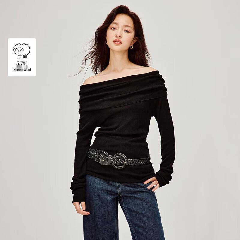 

Женский трикотажный топ с высоким воротником INMAN из смесовой шерсти L