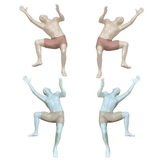 Wall Climbing Man Figurine Adhesive Climber Wall Decoration Modern Wall Art Climber Statue for Home Office Bedroom Living Room