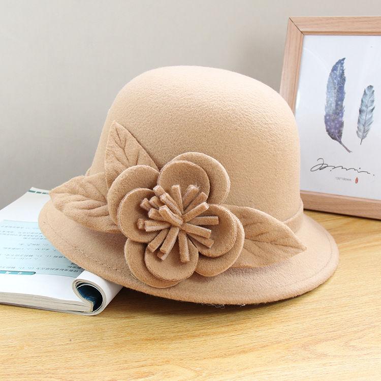 

Ретро Цилиндр Женская Мода Британская Шерстяная Шляпа Женская Осенне-Зимняя Фетровая Шляпа Adjustable