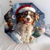 Christmas Dog, Automatic Folding Umbrella, Portable and Foldable Design, 8 Ribs, a Christmas or Birthday Gift.