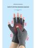 Gray Outdoor Compression Fingerless Gloves for Exercise & Rehabilitation