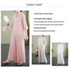 Women's Summer 2023 Stand Collar Yoga Set: Solid Color Three-Quarter Sleeve Top & Pants Tea Set