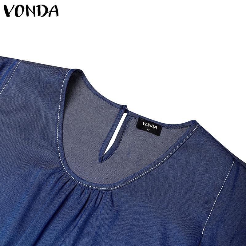 VONDA Womens Casual Sleeveless Ruffled Solid Color Tank Tops