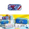 Spider Man Kids Pencil Case With Dual Layers Cartoon Stationery Storage For Elementary School