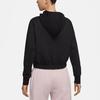 Nike Floral Print Fleece Pullover Hoodie Women Tops Black DH1375-010
