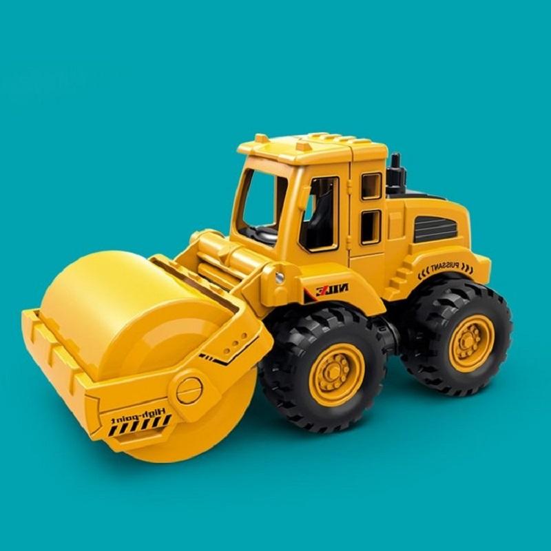 Simulation Engineering Vehicle Toy Sets, Inertial Vehicles, Excavators, Bulldozers, Road Rollers, Claw Machines, Suitable As Gifts F