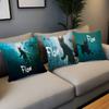 Movie F-Flow Cat Pillow Covers Cartoon Sofa Decorative Home Double-Sided Printing Short Plush Cute Cushion Cover