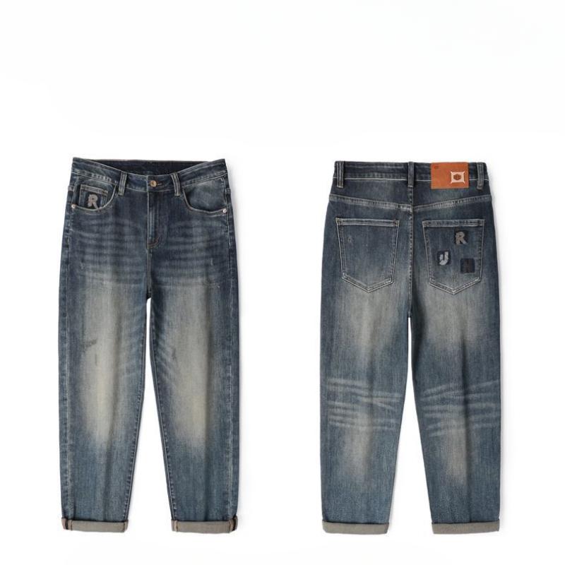 Harem Jeans Men's Spring Cotton Elastic Harem Trousers Men's Loose Spring American Big Cow Casual Pants Men's Spring