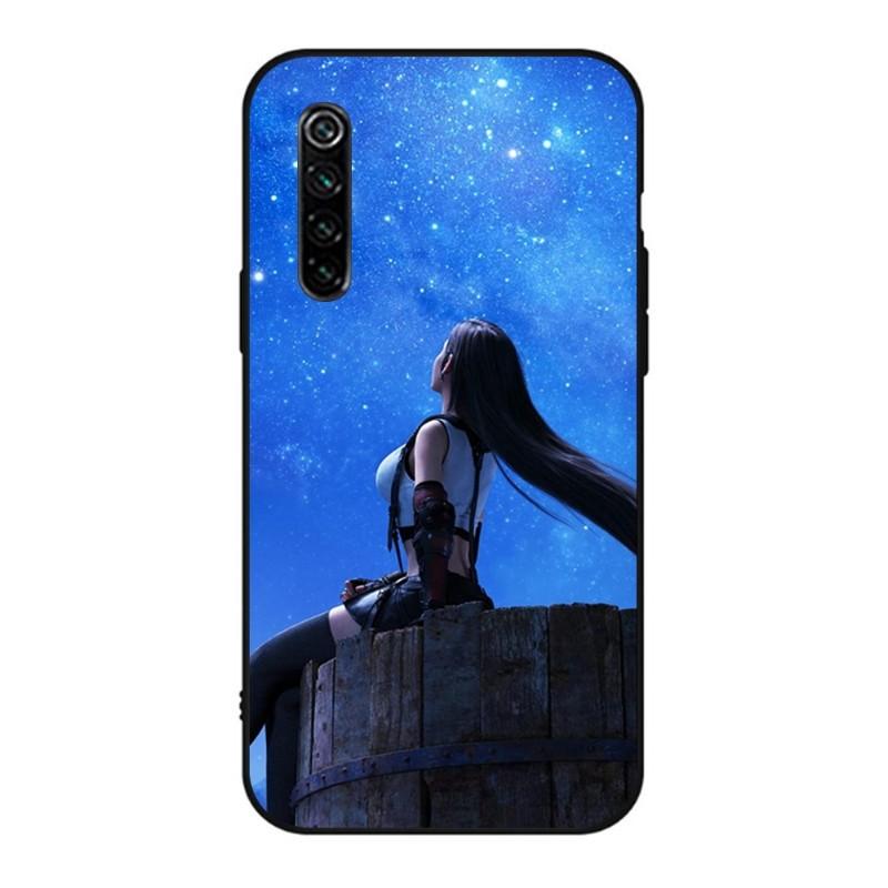 Niedliche Tifa Lockhart Final Handyhülle für Realme GT 2 9i 8i 7i Pro X50 X2 C35 C21 C20 C11 C3 Weiche Schwarze Handyhülle