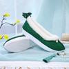 Women's Ethnic Style Shallow Flat sole Cotton Shoes Winter New Plush Keep Warm Ankle Strap Hanfu Shoes Cloud Ascending Shoes