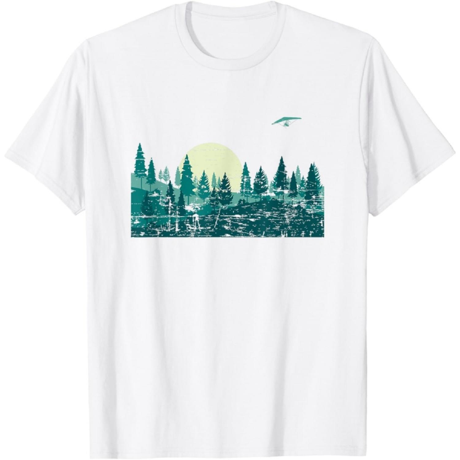 Full Moon Forest Trees Moonlight Outdoors Wildlife Nature T-Shirt XXXXXL белый