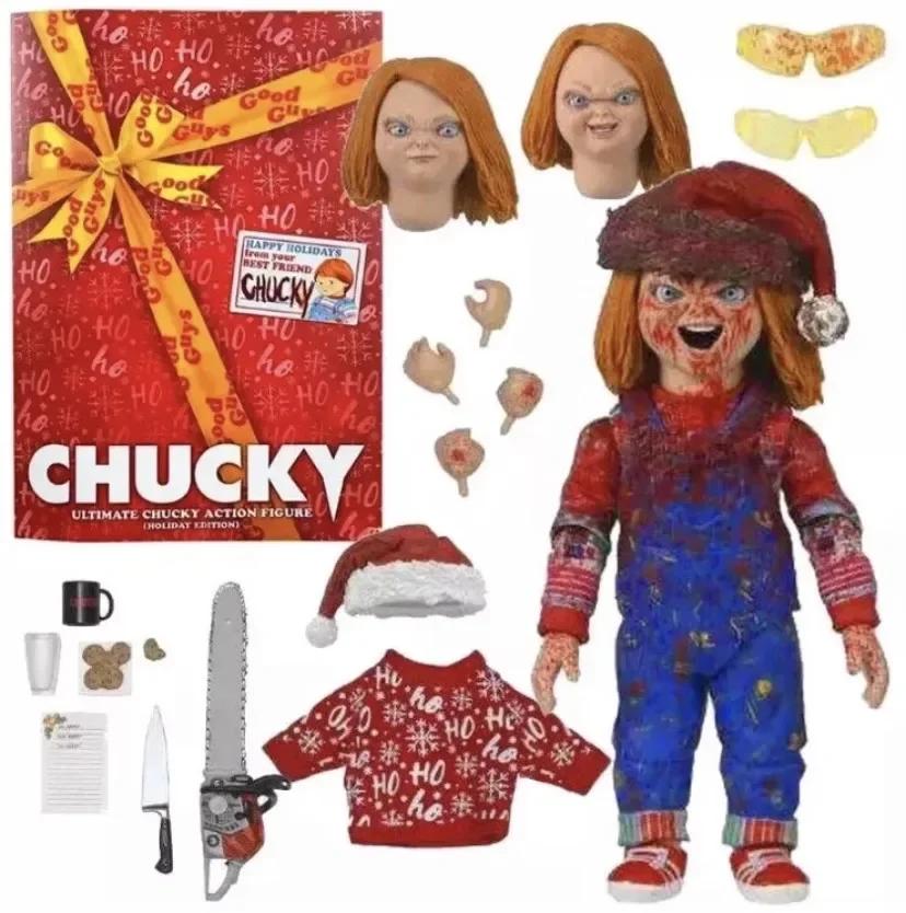 12CM Figure Christmas Chucky Christmas Version Edition Action Figure Model Toys Decoration Birthday Gift Friend