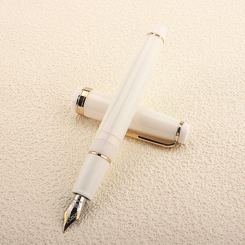 JinHao 82 Fountain Pen Transparent Fluorescent Blue Ink Pen EF F M Nib Business Stationery Office School Supplies Pens