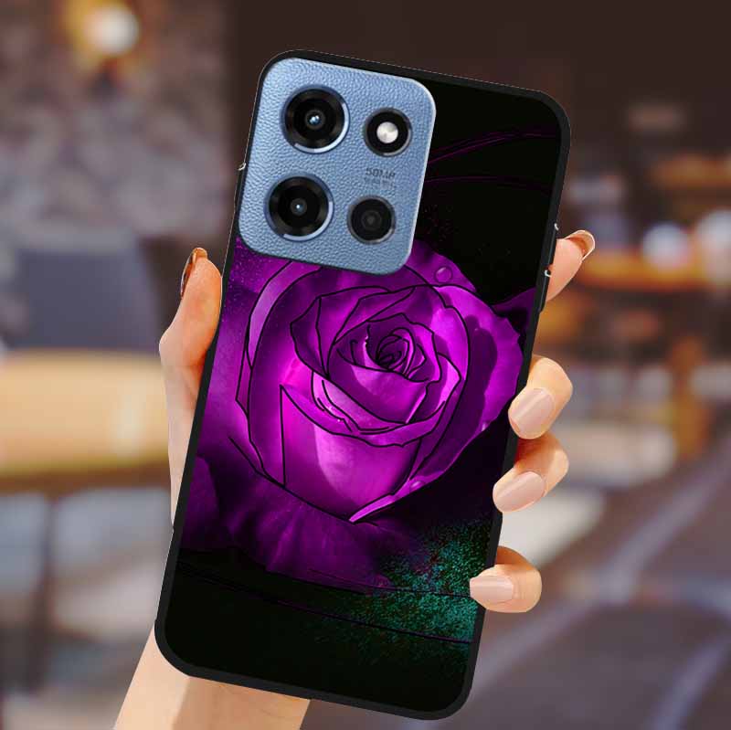 For Motorola G 5G 2025 Phone Case Bumper Soft TPU Silicone Back Cover 3D Flower Emboss Shell For Motorola Moto G 5G Fundas Coque