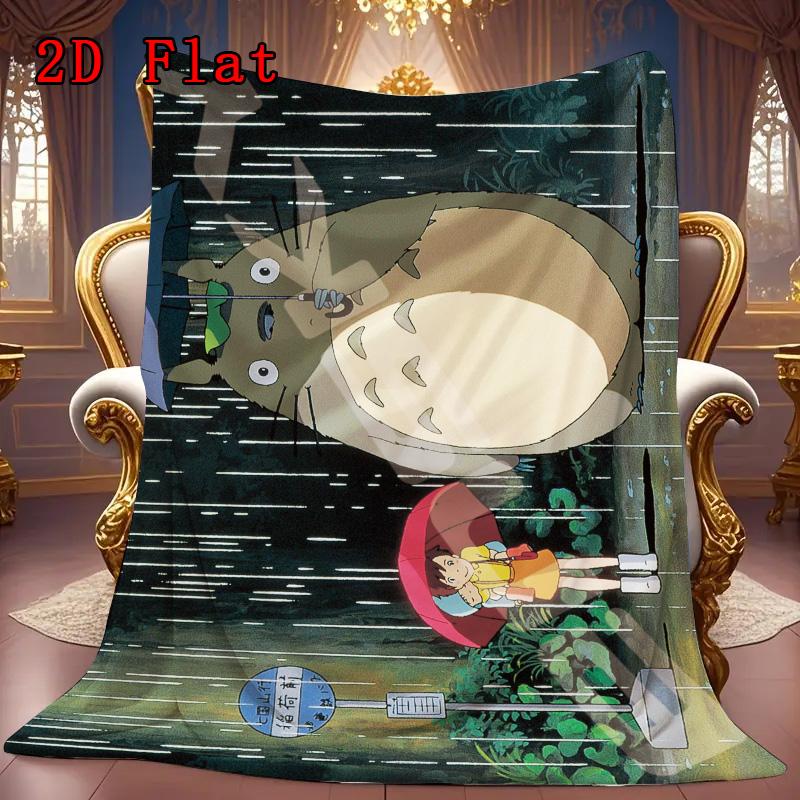 My Neighbor Totoro 2D Flat Pattern Flannel Blanket High quality All Seasons Warmth and Comfort Perfect for Christmas Gifts.261018307DMT