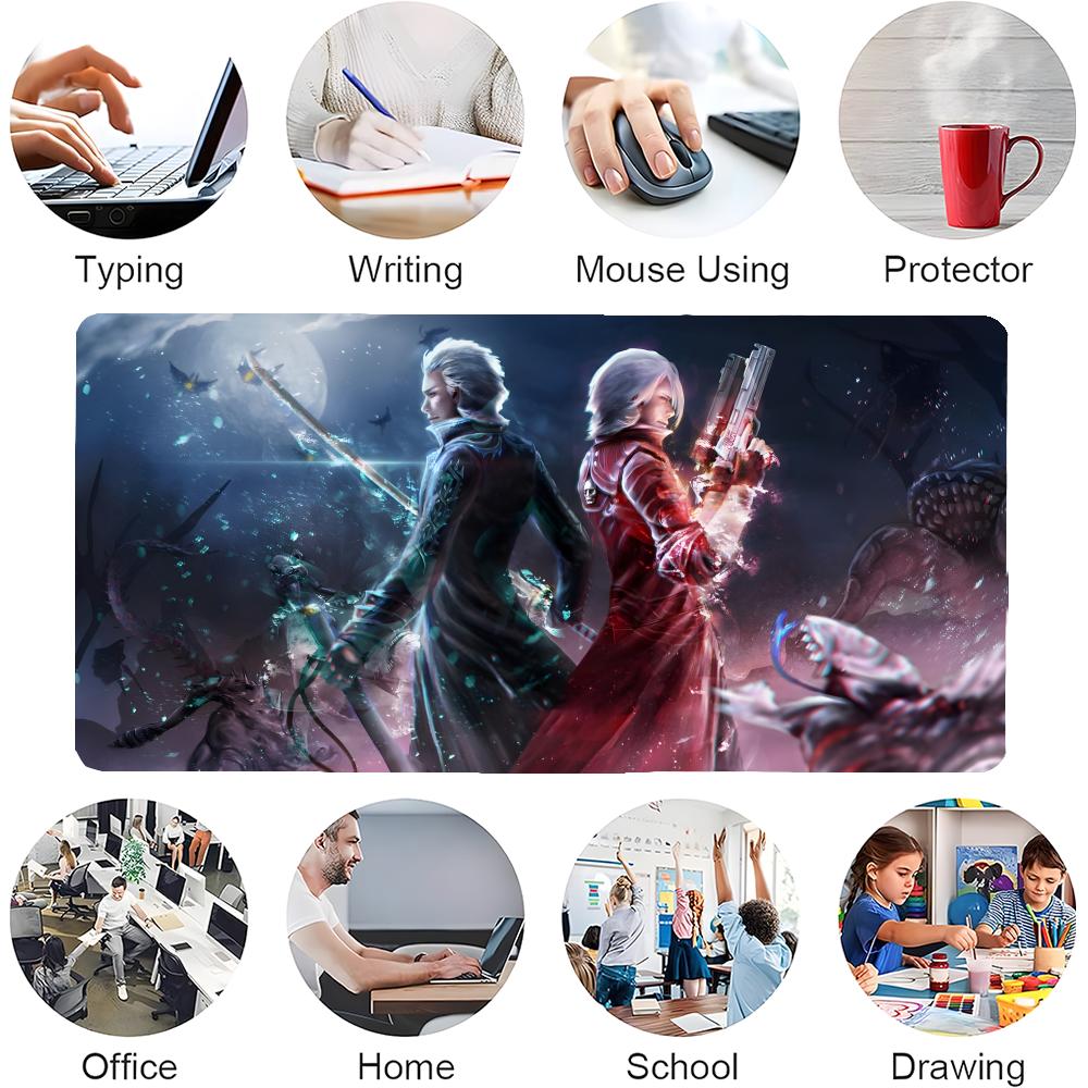 Stitched Edges Gaming Mouse Pad Cool Red Vs Blue Anime Sword Fight Print Nonslip Desk Mat for PC Gamer  Daily Use