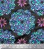 Soimoi Red Japan Crepe Satin Fabric Blue Mandala Printed Fabric 1 metre 42 Inch