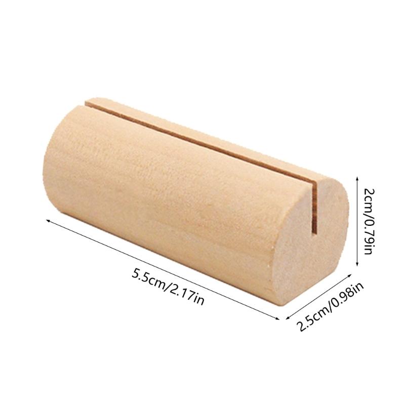 20Pcs Wood Table Number Holders Stand Wood Name Card Holders Wood Name Cards Food Label Memos Photo Holders for Wedding