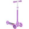 Kinder 3-Rad-Roller für 2-6 Jahre mit verstellbarer Höhe, LED-Licht, TPE-Lenker, Lila