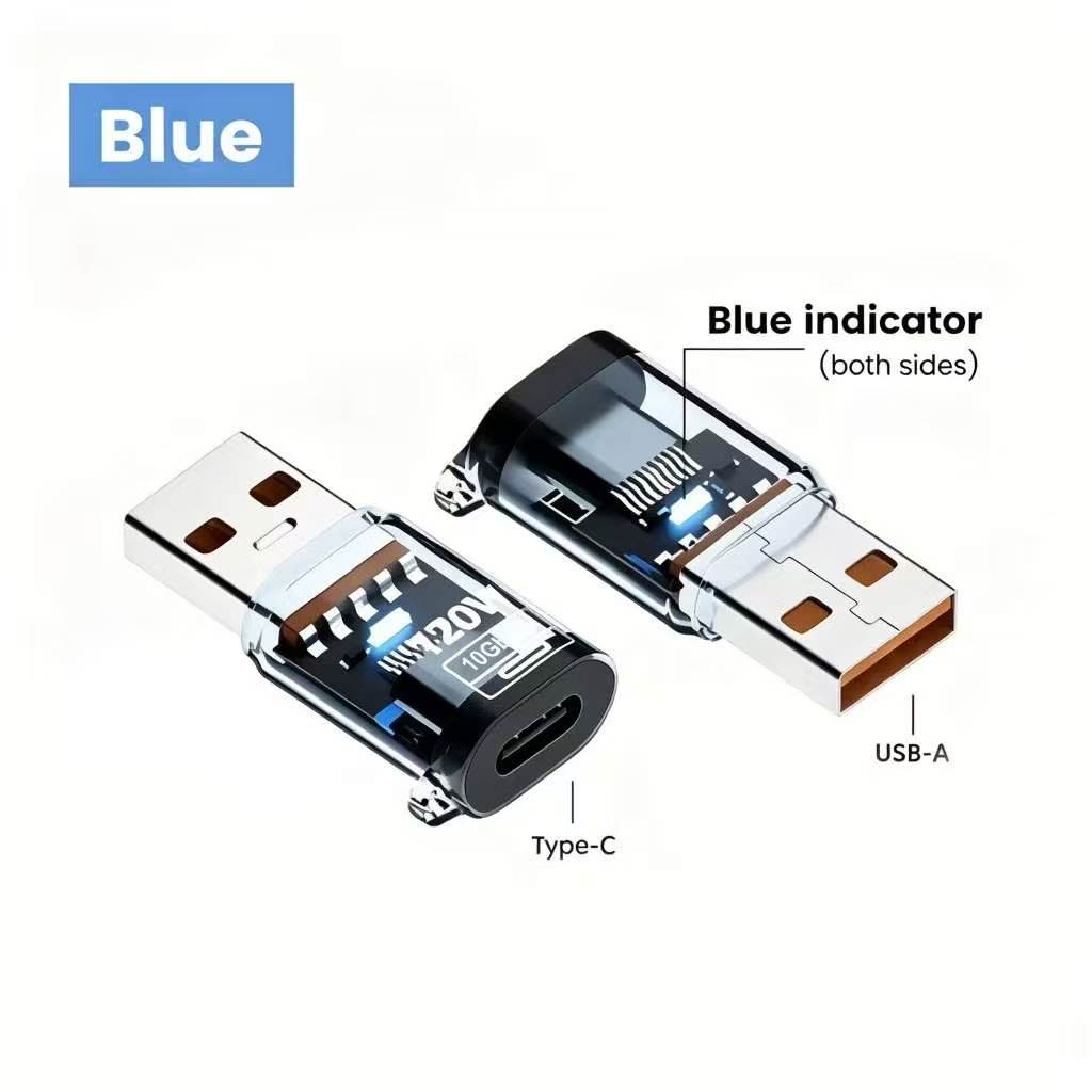 USB 3.2 to Type C Adapter OTG Fast Charging 120W 10GB High Speed Data Audio Transfer For iPhone 17 16 15 PC Tablet Xiaomi Huawei USB C Converter