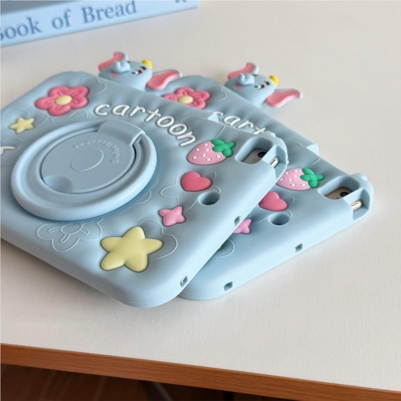 Cute Cartoons 3D Tablet Case For ipad 12th/11/10 Air 8 Mini 6/7 Pro 11 and Redmi Pad2 SE Pad 2 Pro 12.1inch Xiaomi Pad 8/7/6/5pro Kids Silicone Cover