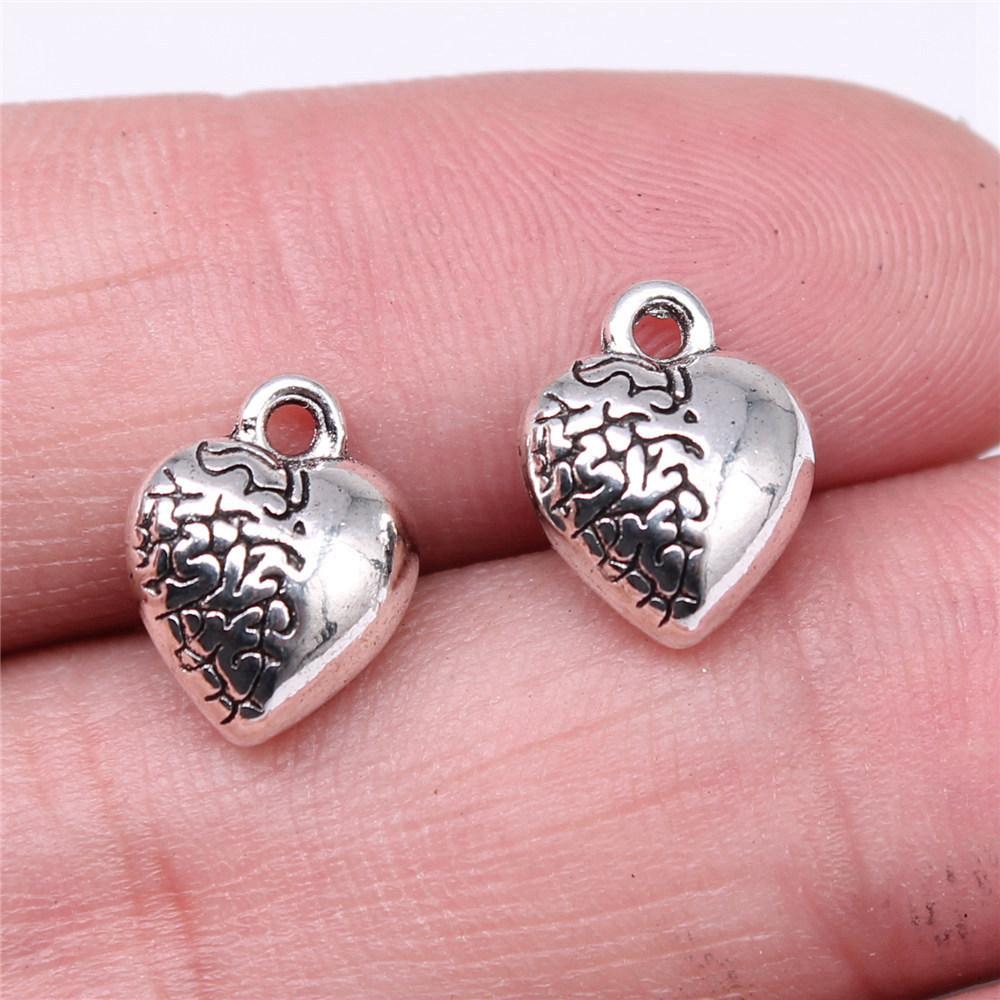 Charms Peach Heart-shaped Love Pendants Vintage Jewelry Supplies ZC094