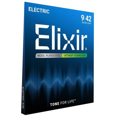 ELIXIR Electric Guitar Strings OPTIWEB Super Light .009-.042 #19002