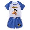 Kids' Summer Color Block Two-Piece Set: Baby Hot Pants & Short Sleeve T-Shirt Casual Outfit
