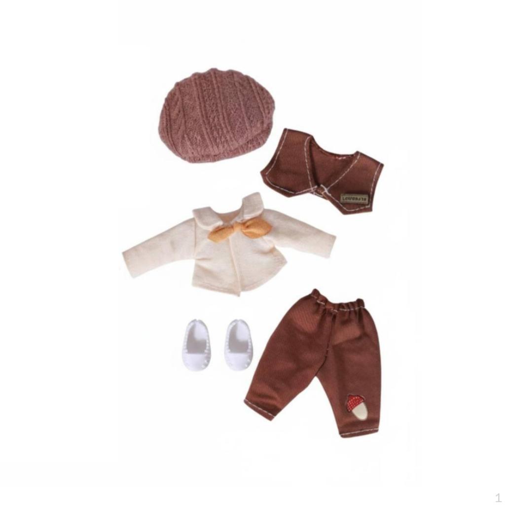 BJD Doll Outfit Detailed Accessories Clothes Set and Match 16cm for Hobbyists,