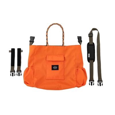 MANDARINE BROTHERS Reversible 3WAY TOTE Walking Bag Cart Bag Organizer Bag (ORANGE)