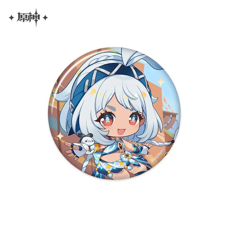 

Sunsyea Genshin Impact Official Merch miHoYo Original Blaze to Natlan Q Version Theme Series Badge Keychain Kinich Mualani