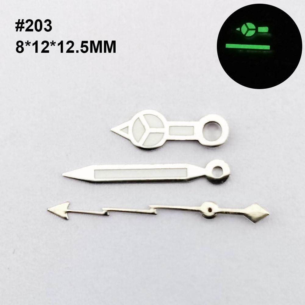 Uhrzeiger C3/bgw9 Blau Grün Leuchtend passend für NH-35-36 Uhrwerk Mechanische Armbanduhr Zubehör Silber Gold Roségold Schwarz
