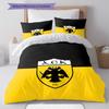 AEK Athens F.C Pattern Bedding,Quilt Set Quilt Cover Pillowcase Home Birthday Gift(1 * Duvet Cover + 2 * Pillowcase, Without Core)
