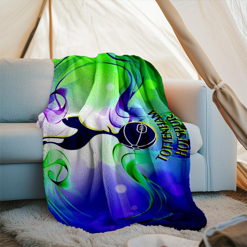 1 Stück Tottenham Hotspur F.C Design Gedruckte Weiche Flanelldecke Überwurf für Schlafzimmer Wohnzimmer Sofa Camping Reise Fan Geschenke Weihnachtsgeschenke
