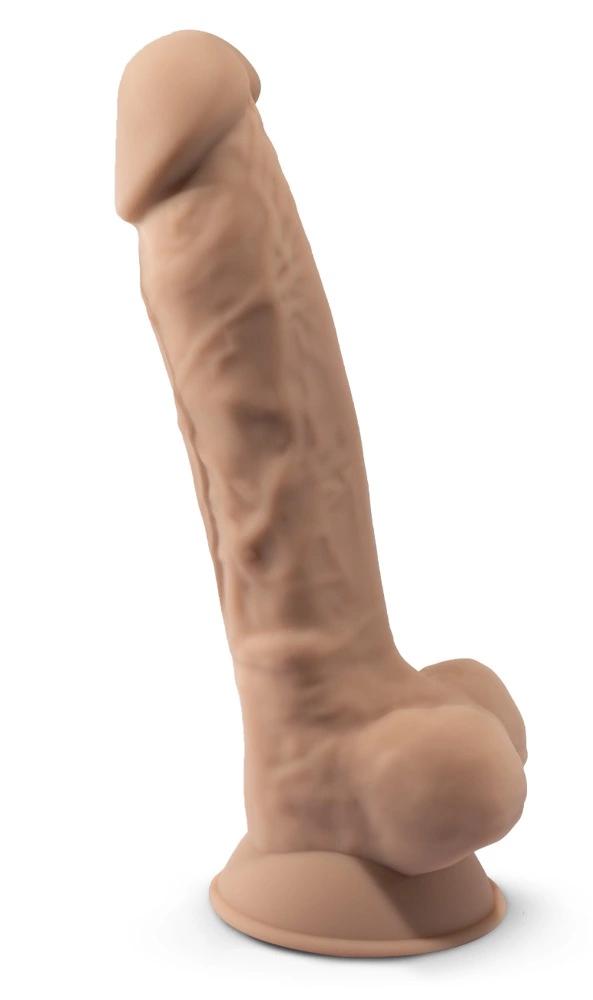 Silexd - Realistic Dildo with Veins, Glans and Testicles, Flesh Color, 18.8cm