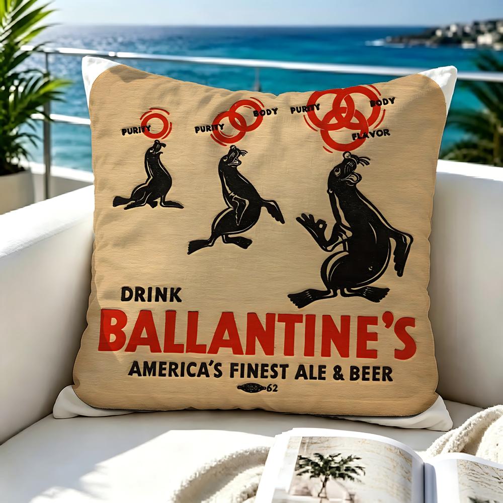 Brand Ballantines Cushion Cover Premium Skinfriendly Short Plush Pillow Cover Airy Casual Cushion For Hotel Homestay