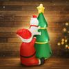 5.91FT Inflatable Toy Santa Polar Bear Christmas Tree LED Lights Festive Gifts Xmas for Yard Supplies Home Decoration Ornaments
