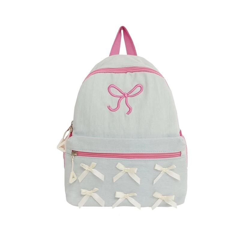 

Stylish Large Capacity School Backpack For Boys And Girls With Cute Butterfly Knot світло-синій колір