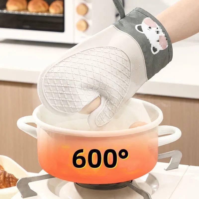 Hitzebeständige Anti-Rutsch Silikon Ofenhandschuhe