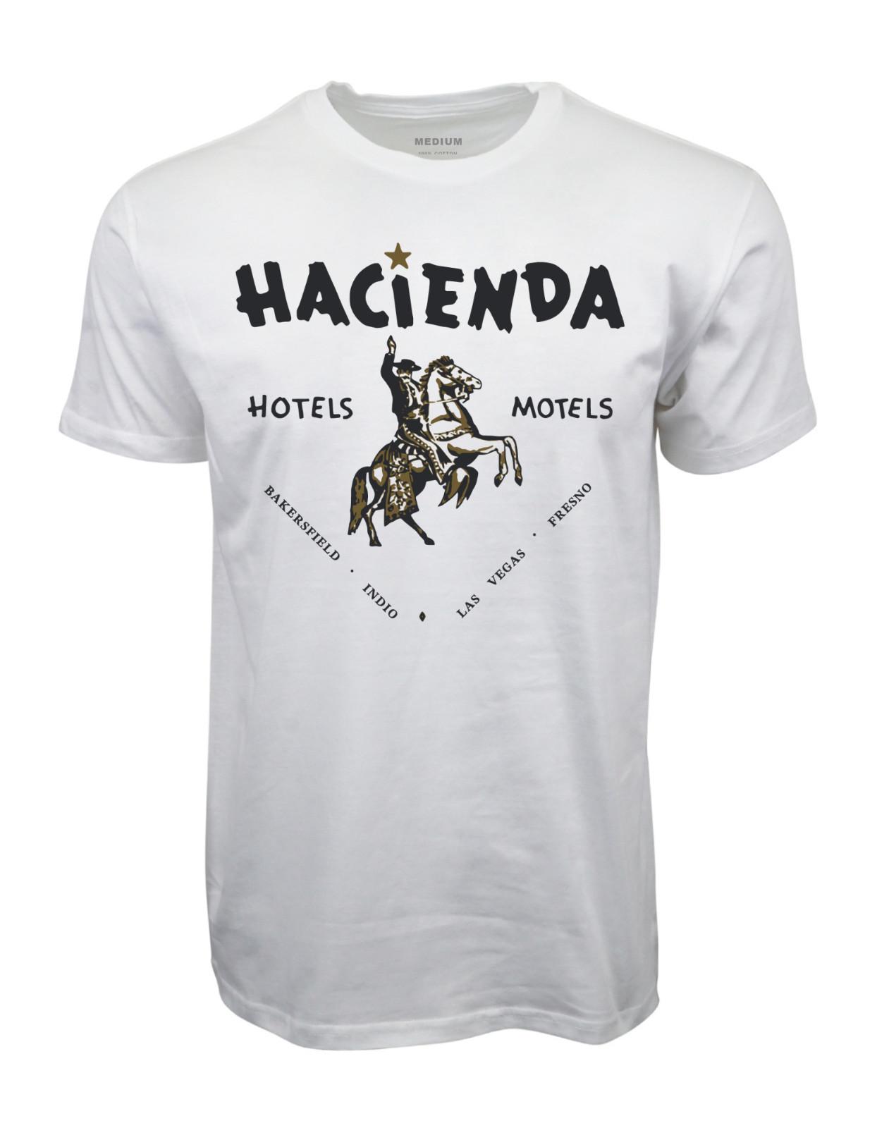 90s HACIENDA HOTEL VINTAGE LOOK GRAPHIC WHITE T-SHIRT XXL
