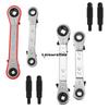 Cheie de Service HVAC 3/16" 1/4" 5/16" 3/8" Cu Clichet Chei Curbate Adaptor Bit Hexagonal Cu Două Capete Reversibil Aer Condiționat Frigider