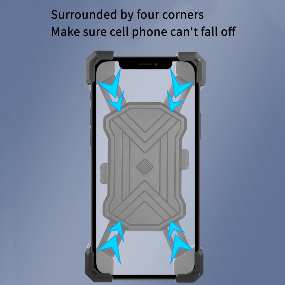 Phone Holder for Bike or Motocycels Automatic Locking Anti-Shock Bicycle Mobile Phone Holder Thickened Non-Slip Bracket