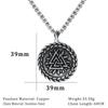 Xiweier Nordic Viking Odin Triangle Necklace - Copper Retro Fashion Trend