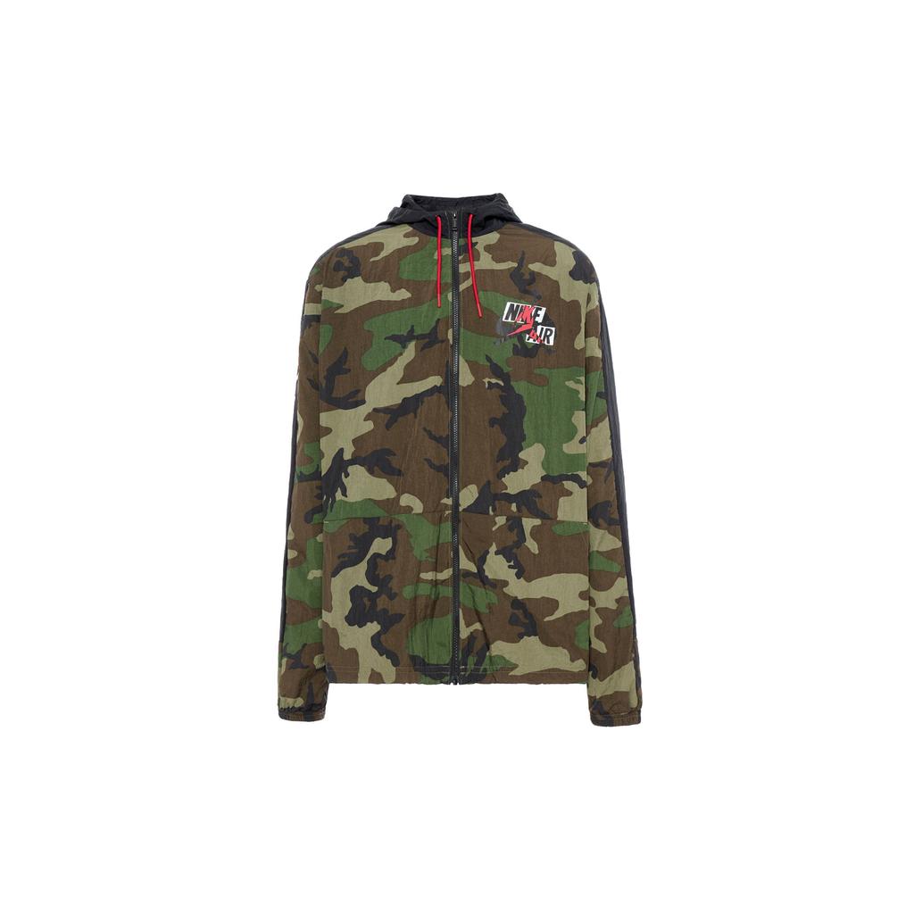 Jordan Jumpman Classics Camo Windbreaker Jacket Medium Olive Men Streetwear CU2030-222