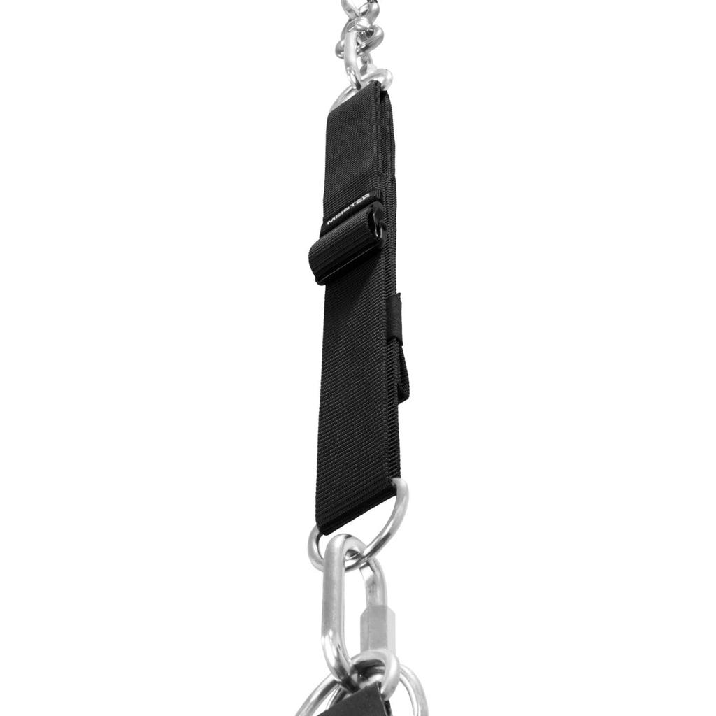 Meister Mounting Extension Strap with Swivel and Carabiner for Heavy Bag Hanging - 8" - 38" - Black