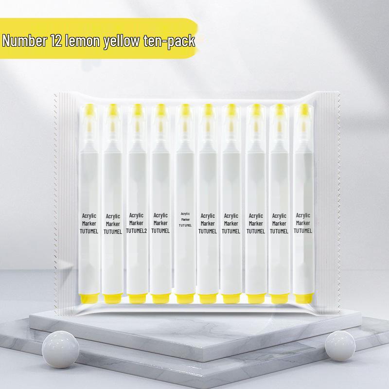 Single Color 36-Pack Waterproof Art Markers - Black, White, Red Opaque - Ideal for Kids' Painting