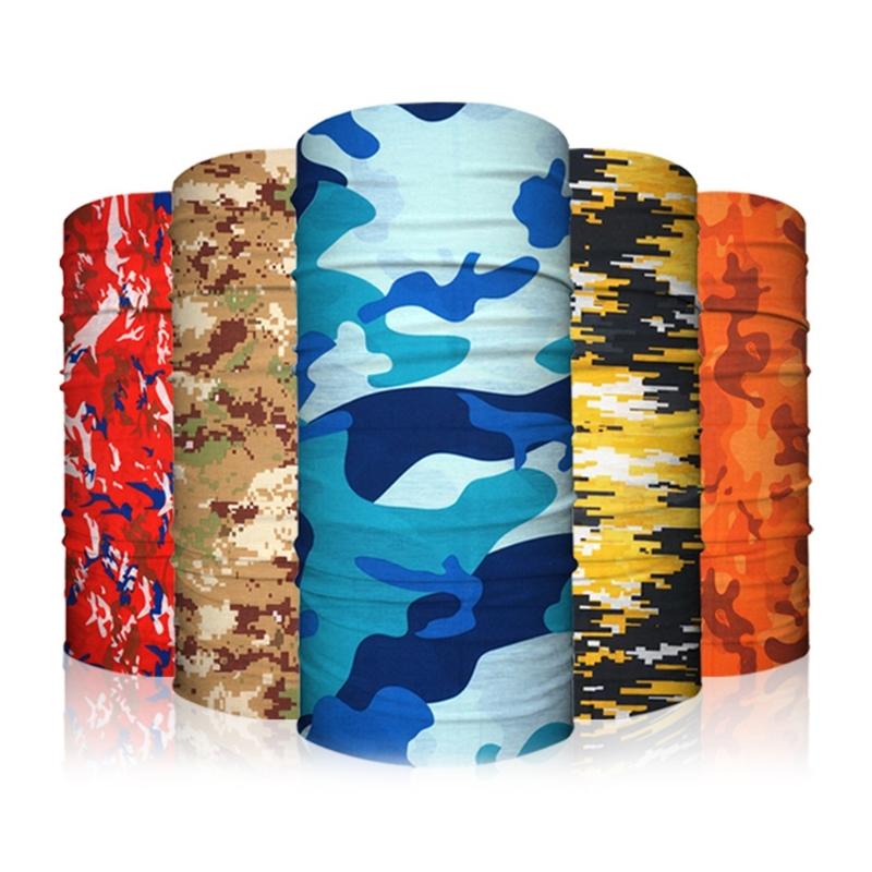 Fun Camouflage Neck Wrap Head Covering Halloween Sports Headwrap Bandana Soft Tube Bandana Neck Covering