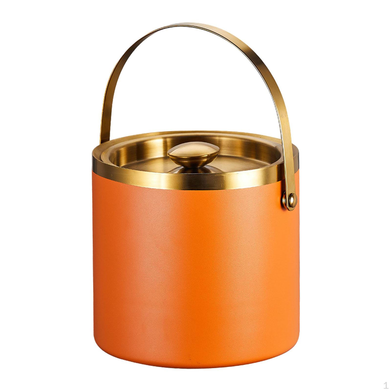 

Элегантное ведерко для льда из нержавеющей стали с удобной ручкой 2L Orange